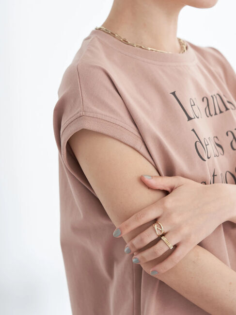 earth music&ecology「フレンチスリーブロゴTシャツ」|Tシャツ・カットソー|