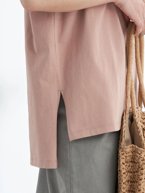 earth music&ecology「フレンチスリーブロゴTシャツ」|Tシャツ・カットソー|