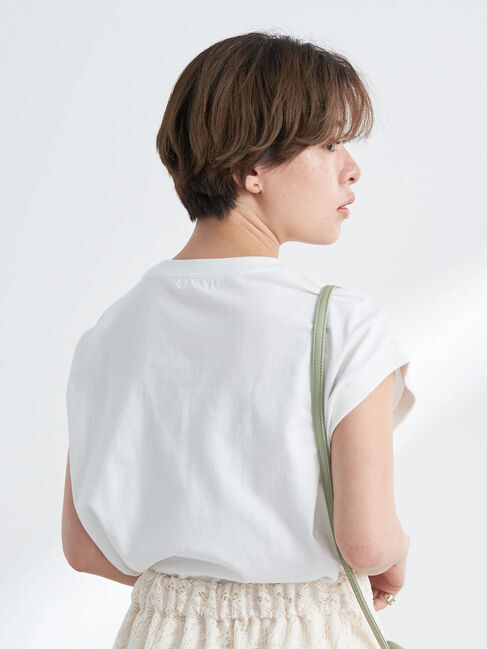 earth music&ecology「フレンチスリーブロゴTシャツ」|Tシャツ・カットソー|