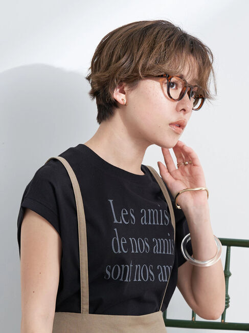 earth music&ecology「フレンチスリーブロゴTシャツ」|Tシャツ・カットソー|