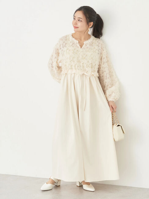 earth music&ecology「ジャガード切替ワンピース」|ワンピース|