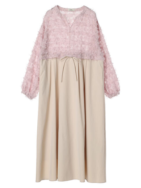 earth music&ecology「ジャガード切替ワンピース」|ワンピース|