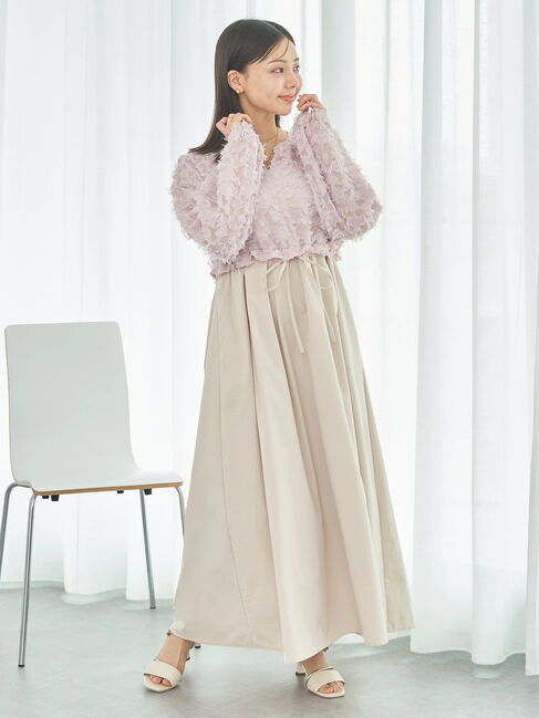 earth music&ecology「ジャガード切替ワンピース」|ワンピース|Pink