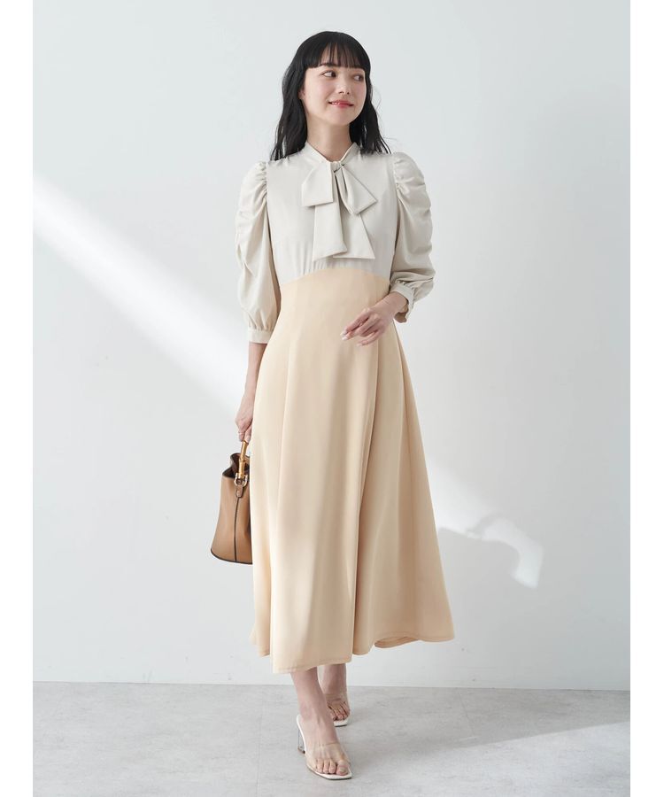 earth music&ecology「ハイウエスト切り替えドッキングフレアワンピース」|ワンピース|Orange