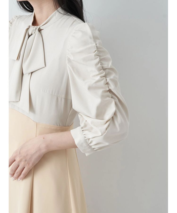 earth music&ecology「ハイウエスト切り替えドッキングフレアワンピース」|ワンピース|