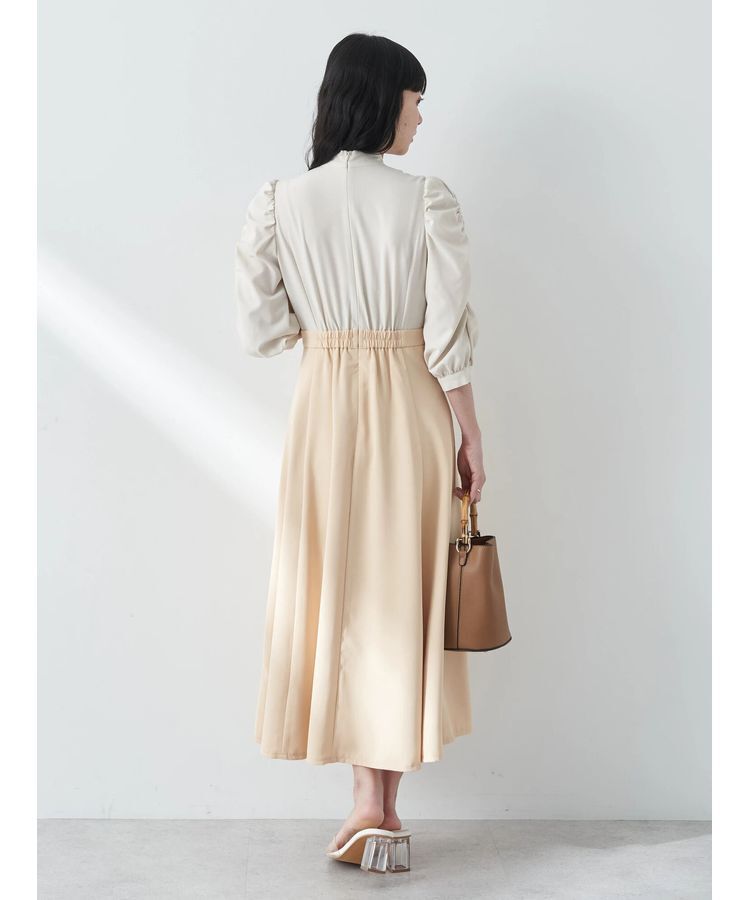 earth music&ecology「ハイウエスト切り替えドッキングフレアワンピース」|ワンピース|