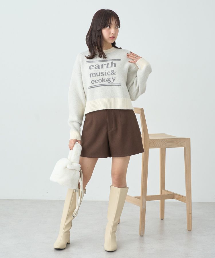 earth music&ecology「ジャガードロゴニットプルオーバー」|ニット・セーター|