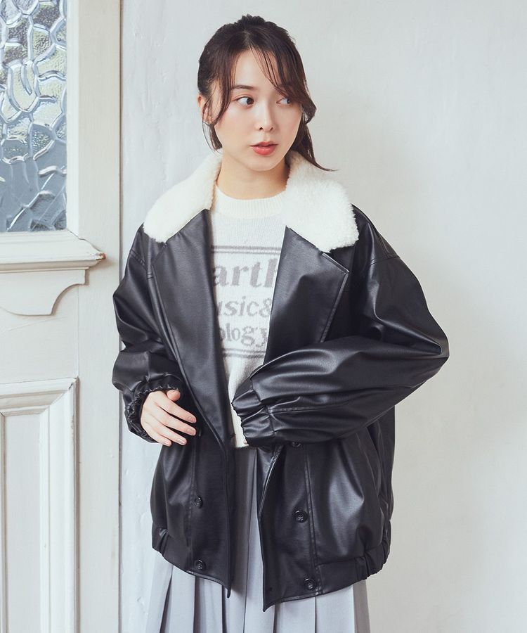 earth music&ecology「ジャガードロゴニットプルオーバー」|ニット・セーター|