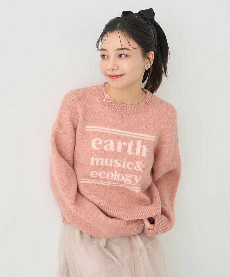 earth music&ecology「ジャガードロゴニットプルオーバー」|ニット・セーター|