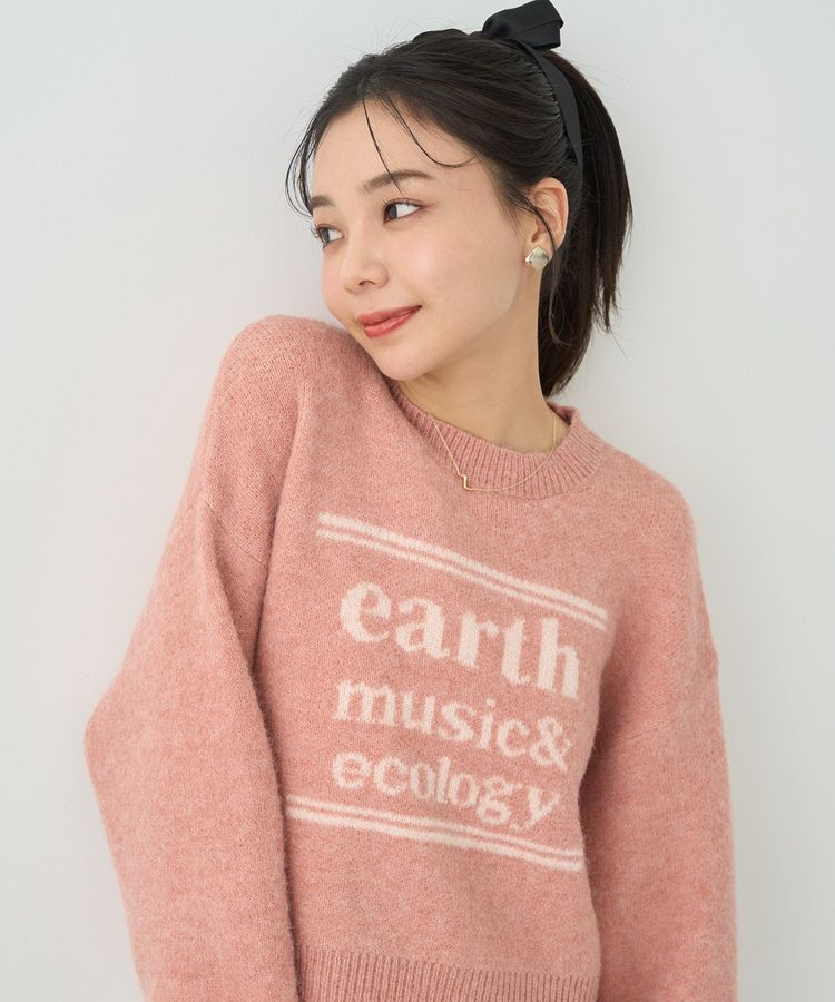 earth music&ecology「ジャガードロゴニットプルオーバー」|ニット・セーター|