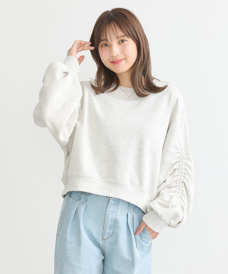 earth music&ecology「ドロストスリーブスウェット」|スウェット・ジャージ|Oatmeal