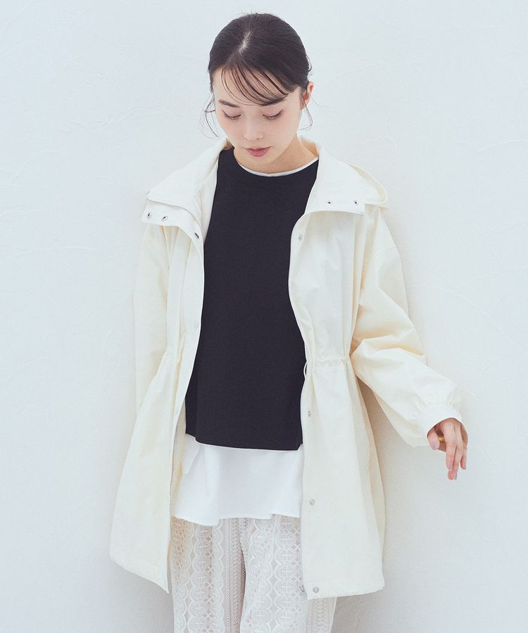 earth music&ecology「ドロストミドル丈パーカー」|ブルゾン・スタジャン|