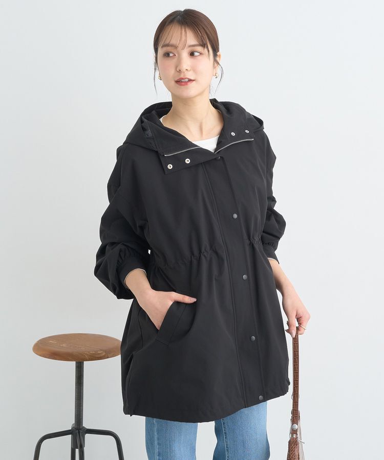 earth music&ecology「ドロストミドル丈パーカー」|ブルゾン・スタジャン|