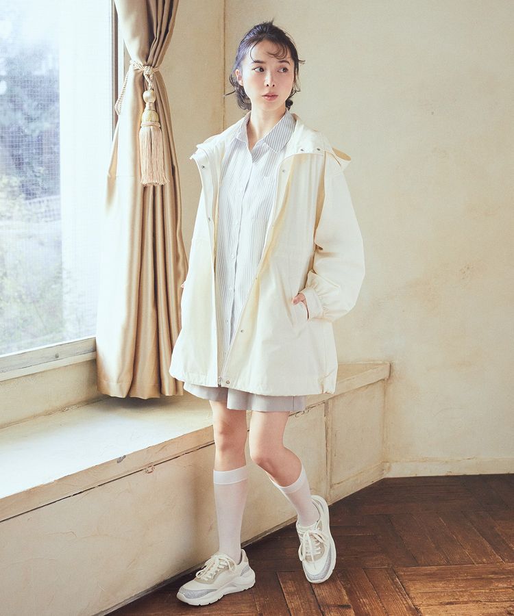 earth music&ecology「ドロストミドル丈パーカー」|ブルゾン・スタジャン|