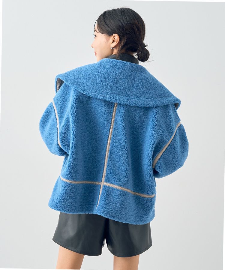 earth music&ecology「ビッグカラーボアフェイスブルゾン」|ブルゾン・スタジャン|