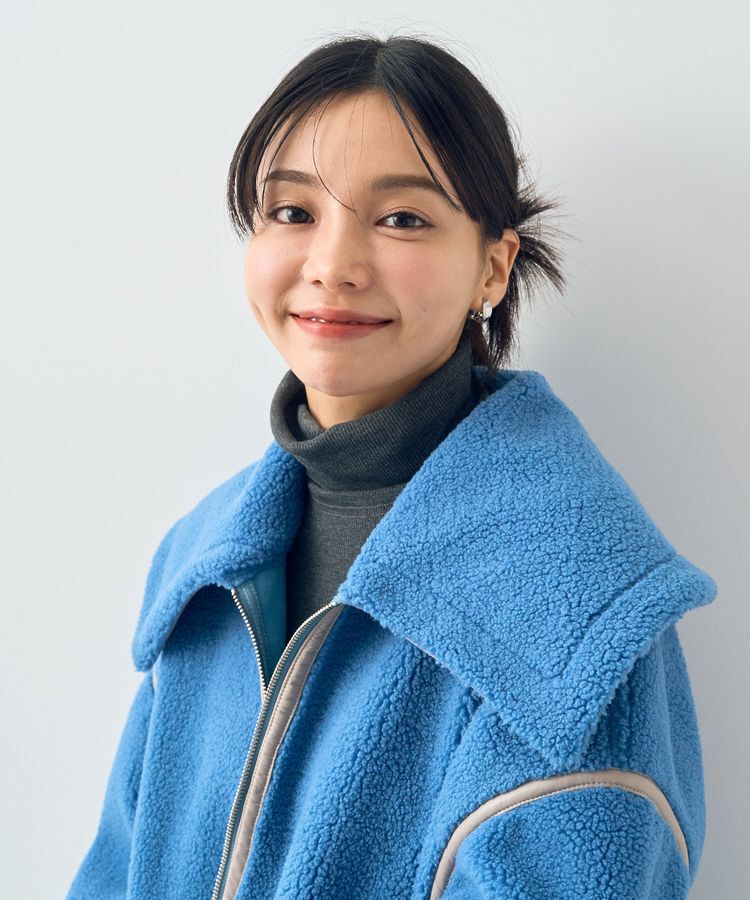 earth music&ecology「ビッグカラーボアフェイスブルゾン」|ブルゾン・スタジャン|