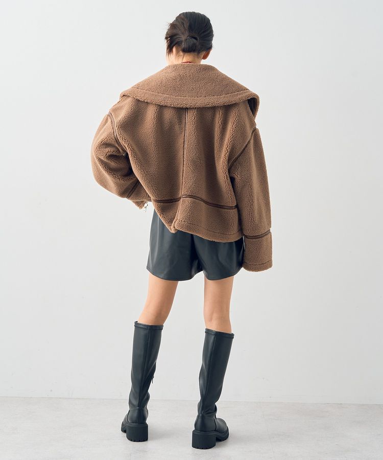 earth music&ecology「ビッグカラーボアフェイスブルゾン」|ブルゾン・スタジャン|