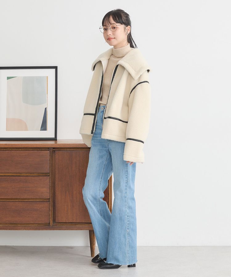 earth music&ecology「ビッグカラーボアフェイスブルゾン」|ブルゾン・スタジャン|