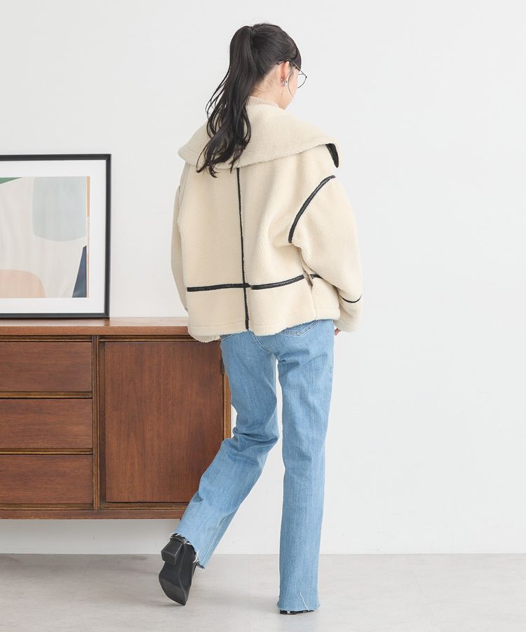 earth music&ecology「ビッグカラーボアフェイスブルゾン」|ブルゾン・スタジャン|