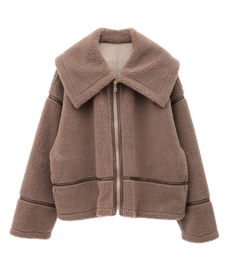 earth music&ecology「ビッグカラーボアフェイスブルゾン」|ブルゾン・スタジャン|