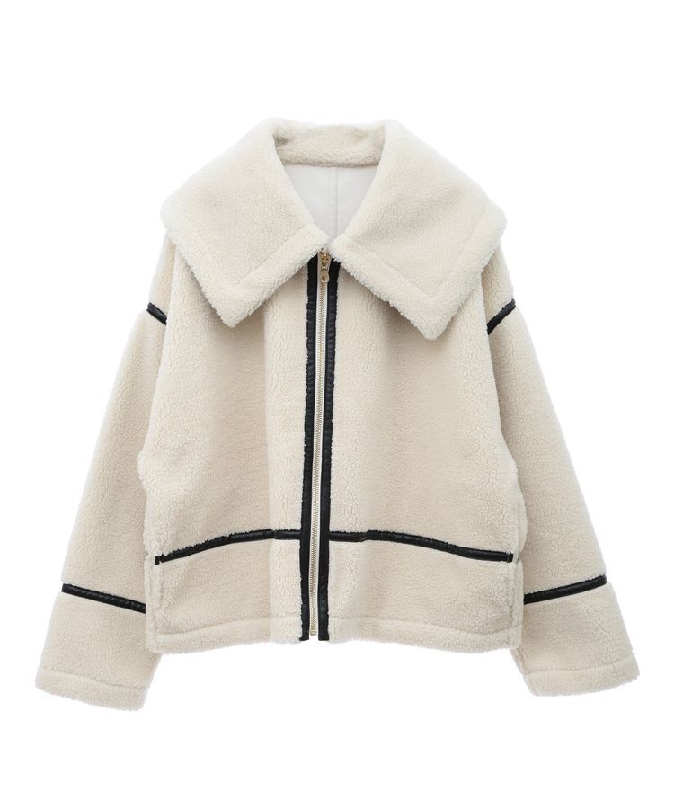 earth music&ecology「ビッグカラーボアフェイスブルゾン」|ブルゾン・スタジャン|