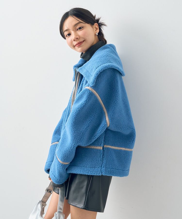 earth music&ecology「ビッグカラーボアフェイスブルゾン」|ブルゾン・スタジャン|