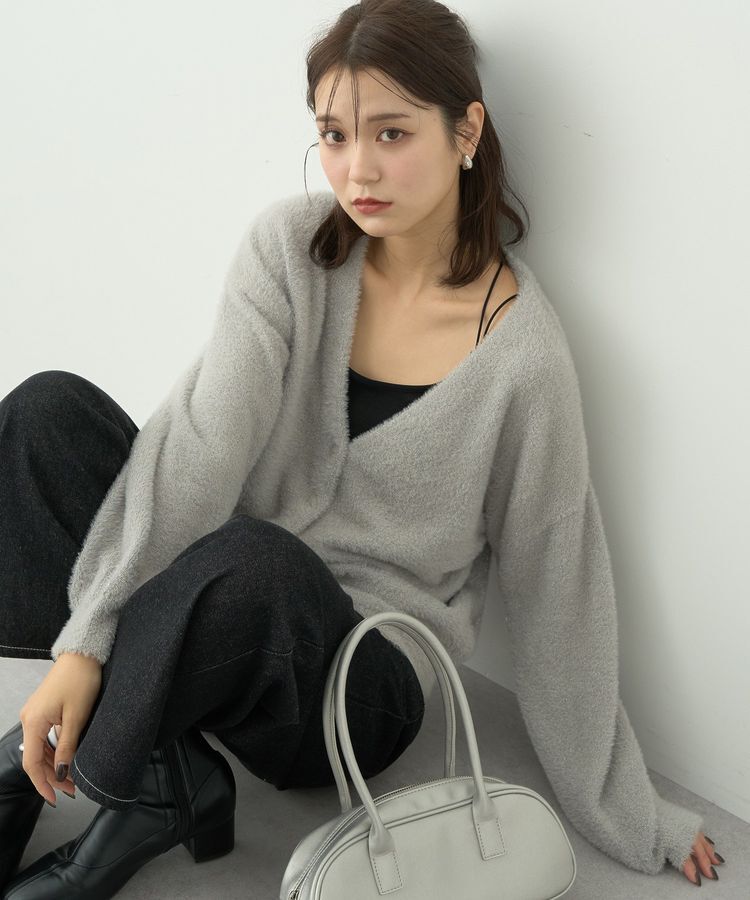 earth music&ecology「ミニラメシャギーカーディガン」|カーディガン|