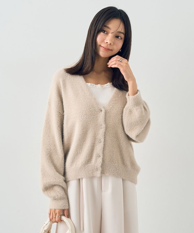 earth music&ecology「ミニラメシャギーカーディガン」|カーディガン|