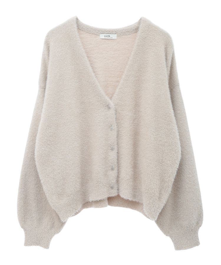 earth music&ecology「ミニラメシャギーカーディガン」|カーディガン|