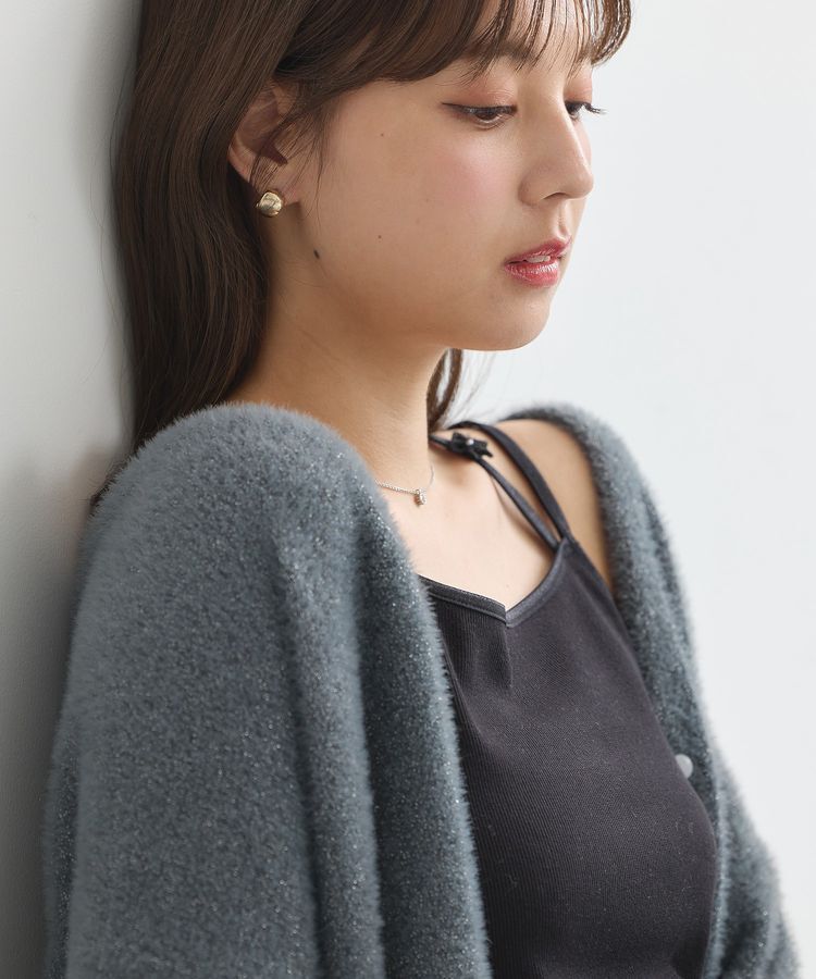 earth music&ecology「ミニラメシャギーカーディガン」|カーディガン|