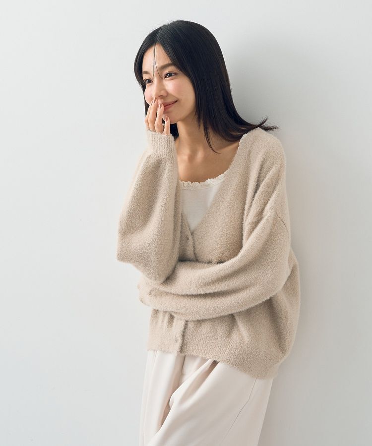 earth music&ecology「ミニラメシャギーカーディガン」|カーディガン|