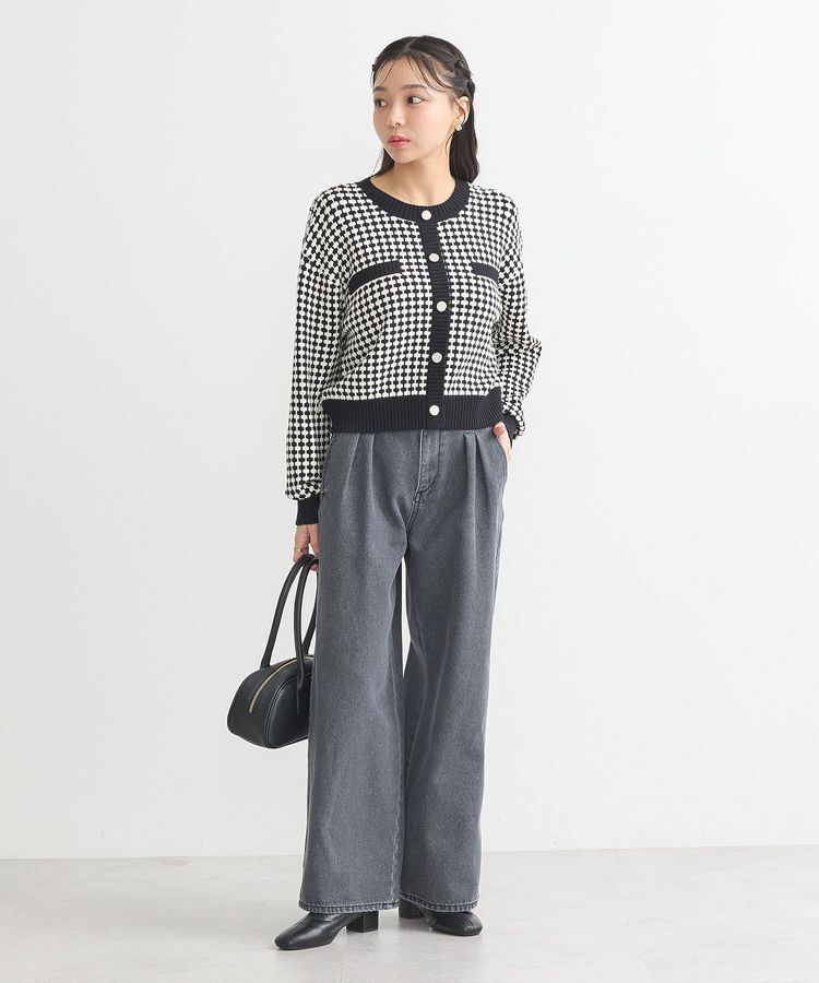 earth music&ecology「ダブルタックワイドデニムパンツ」|デニム|
