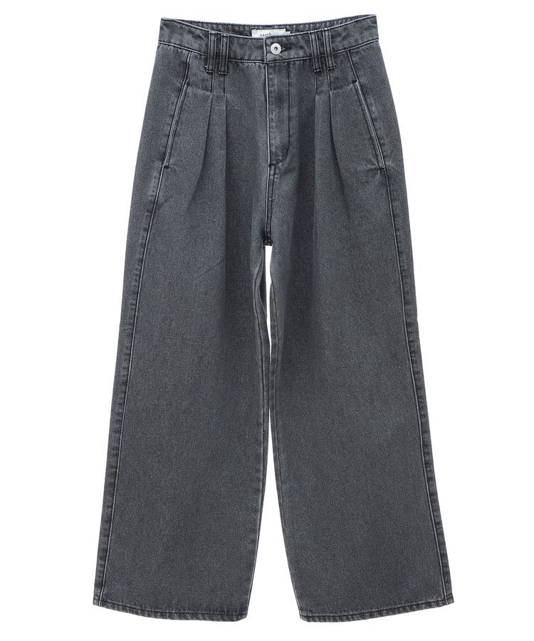 earth music&ecology「ダブルタックワイドデニムパンツ」|デニム|