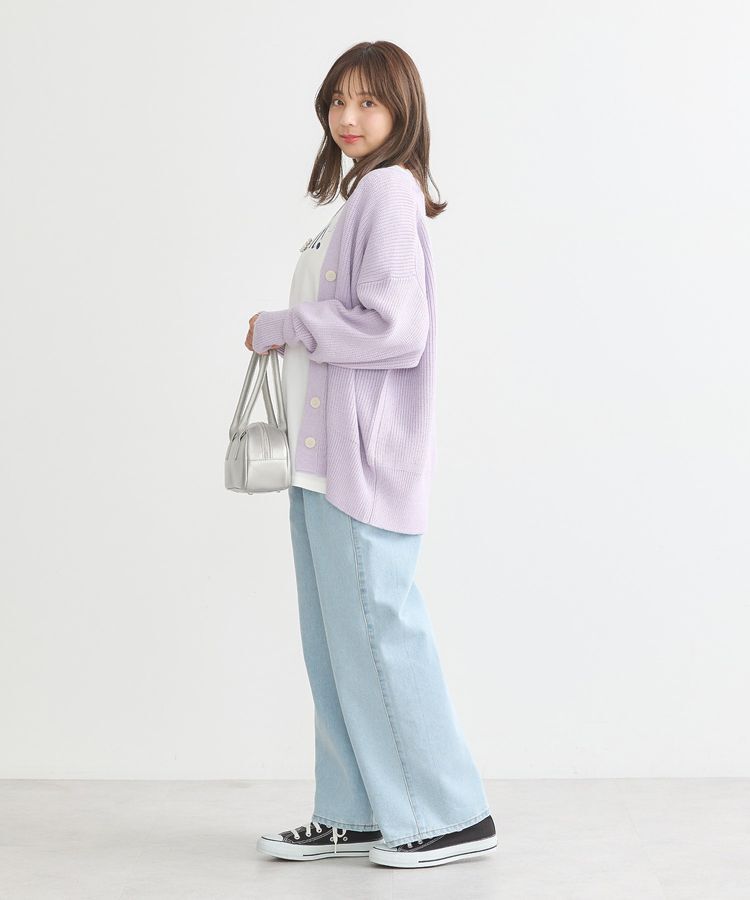 earth music&ecology「ダブルタックワイドデニムパンツ」|デニム|