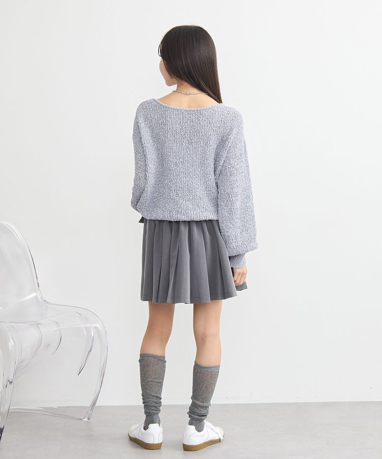 earth music&ecology「ベルト付きプリーツミニスカート」|スカート|