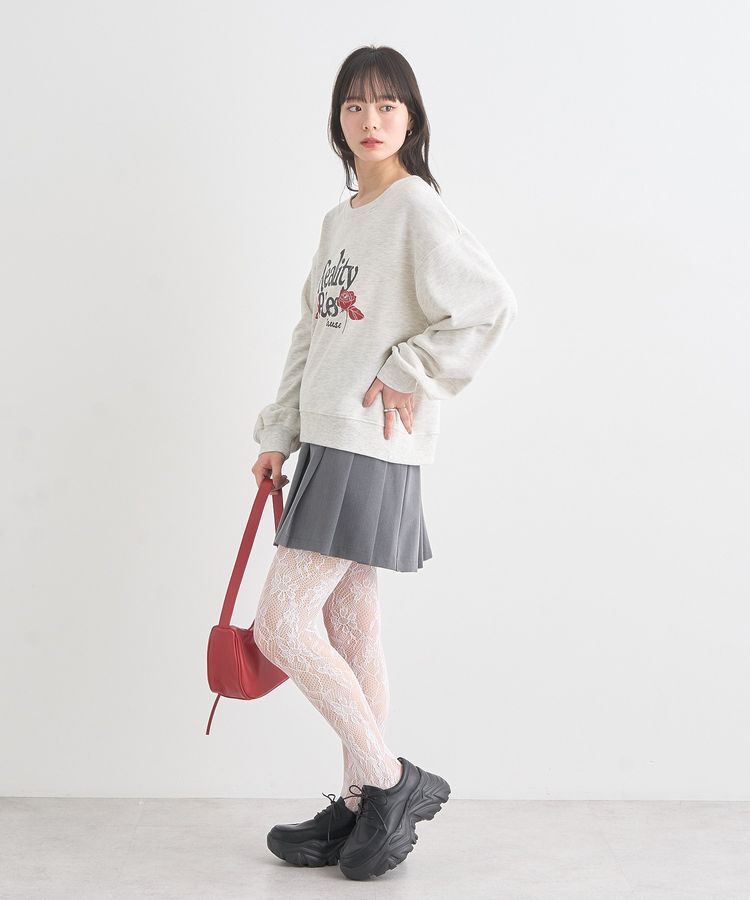 earth music&ecology「ベルト付きプリーツミニスカート」|スカート|