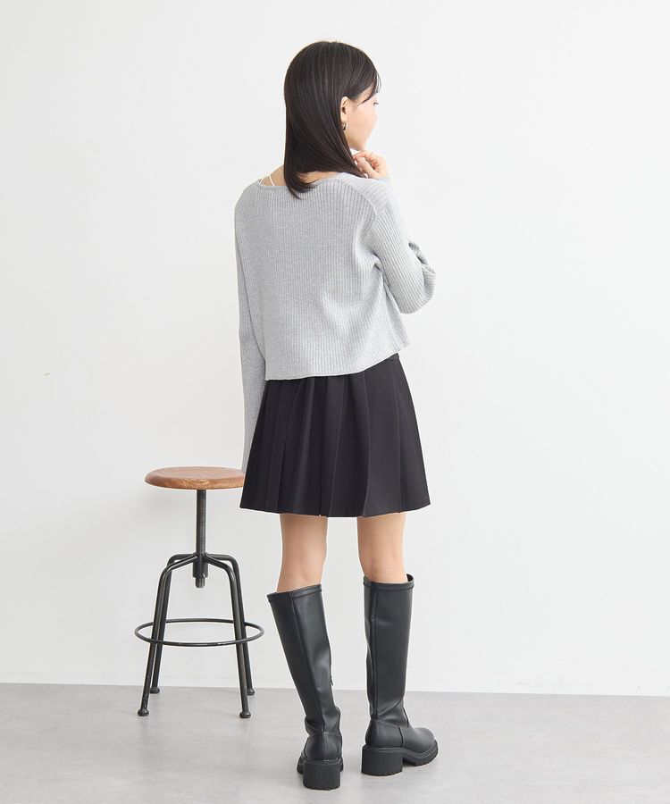 earth music&ecology「ベルト付きプリーツミニスカート」|スカート|