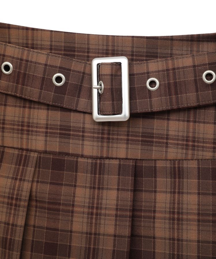 earth music&ecology「ベルト付きプリーツミニスカート」|スカート|