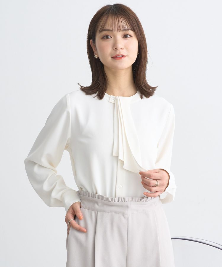 earth music&ecology「2WAYボウタイブラウス」|シャツ・ブラウス|Off White