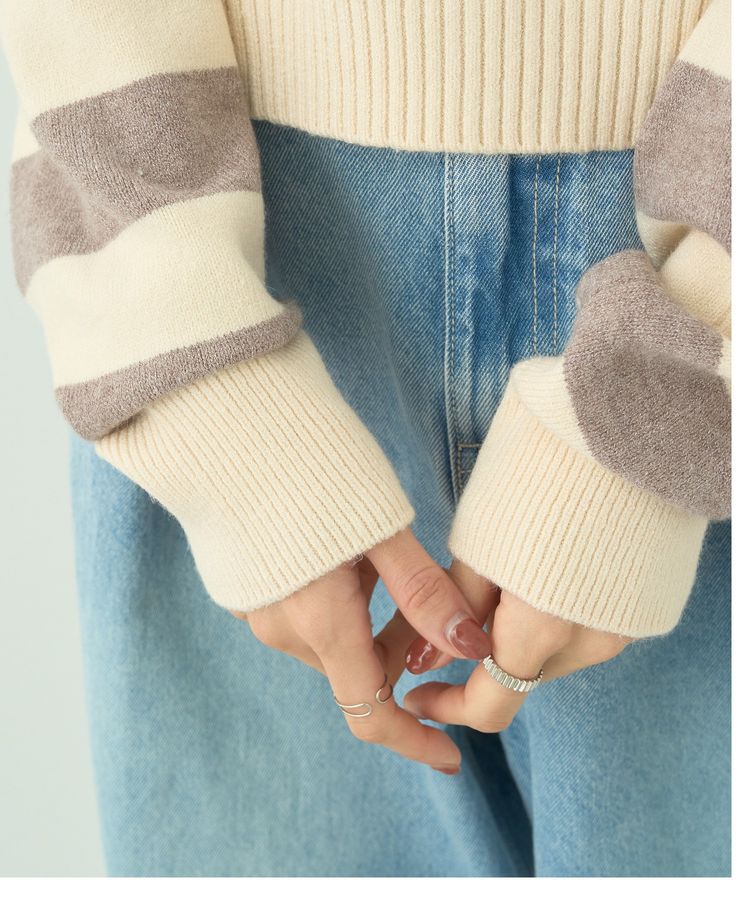 earth music&ecology「ラガーニット」|ニット・セーター|