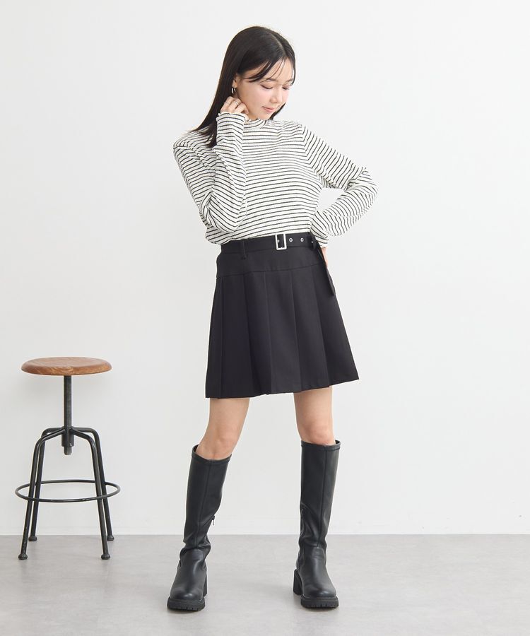 earth music&ecology「ランダムチェーンリブハイネックプルオーバー」|Tシャツ・カットソー|