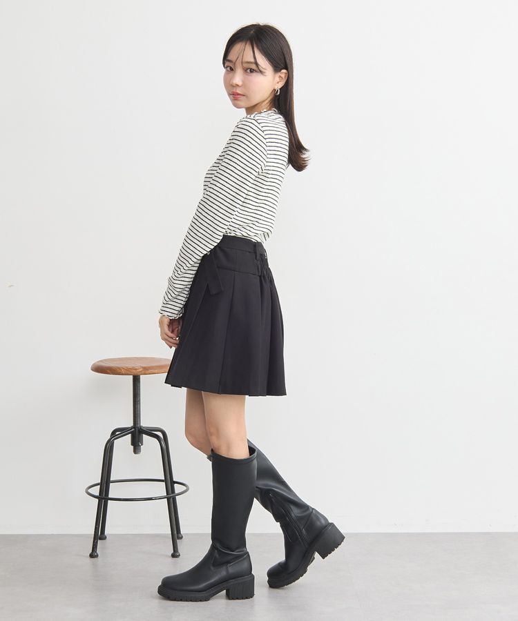 earth music&ecology「ランダムチェーンリブハイネックプルオーバー」|Tシャツ・カットソー|