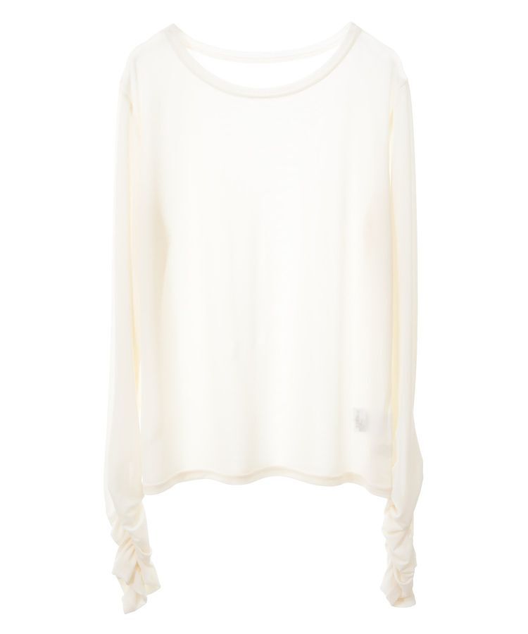 earth music&ecology「シャーリングスリーブシアープルオーバー」|Tシャツ・カットソー|