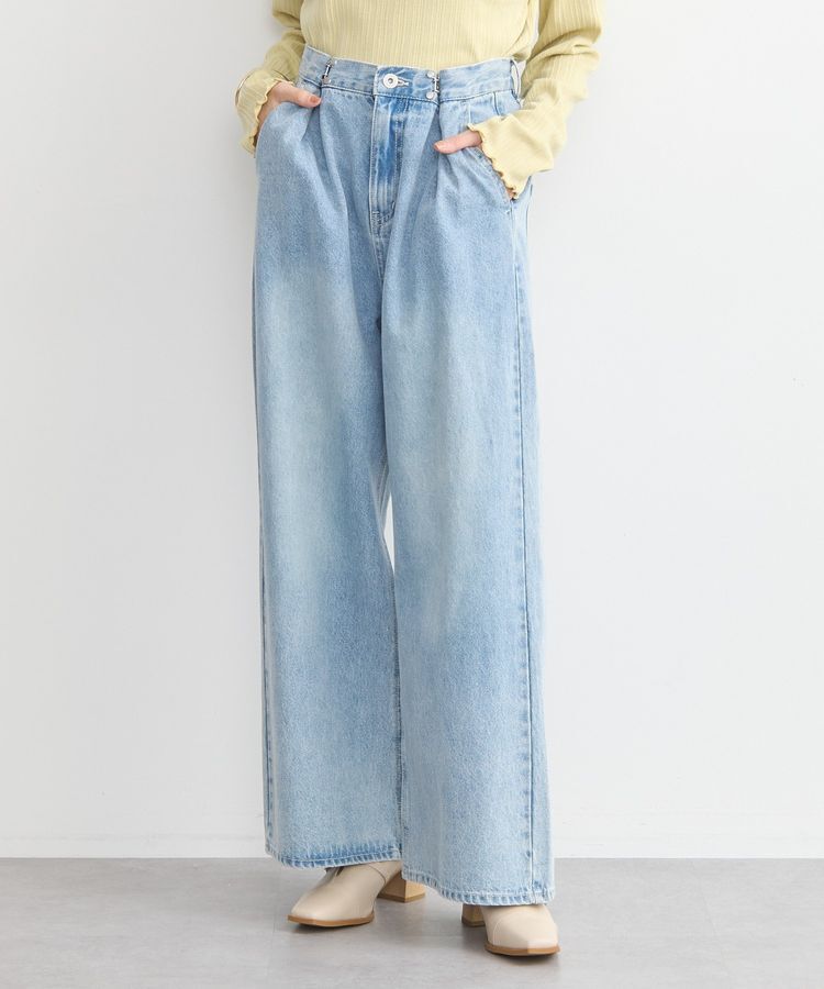earth music&ecology「タックホックデニムパンツ」|デニム|