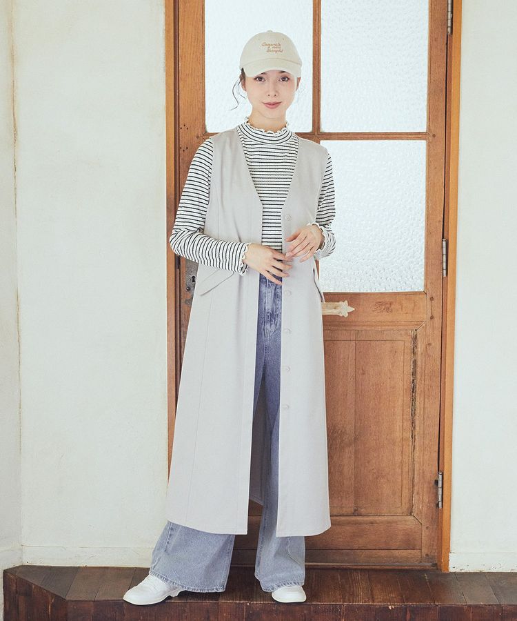 earth music&ecology「タックホックデニムパンツ」|デニム|