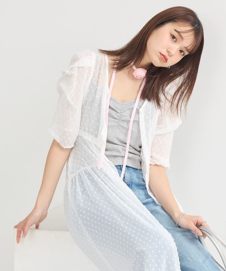 earth music&ecology「SET2点ローズモチーフチョーカー+キャミインナー」|インナー|