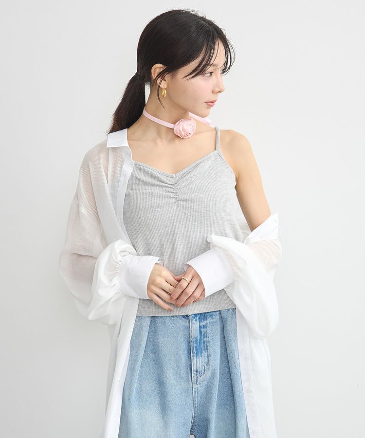 earth music&ecology「SET2点ローズモチーフチョーカー+キャミインナー」|インナー|