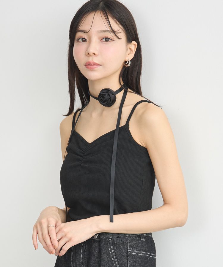 earth music&ecology「SET2点ローズモチーフチョーカー+キャミインナー」|インナー|Black