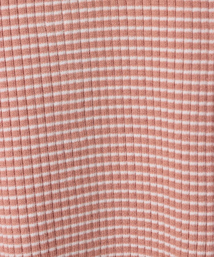 earth music&ecology「マイクロボーダーVネックコンパクトカーディガン」|カーディガン|