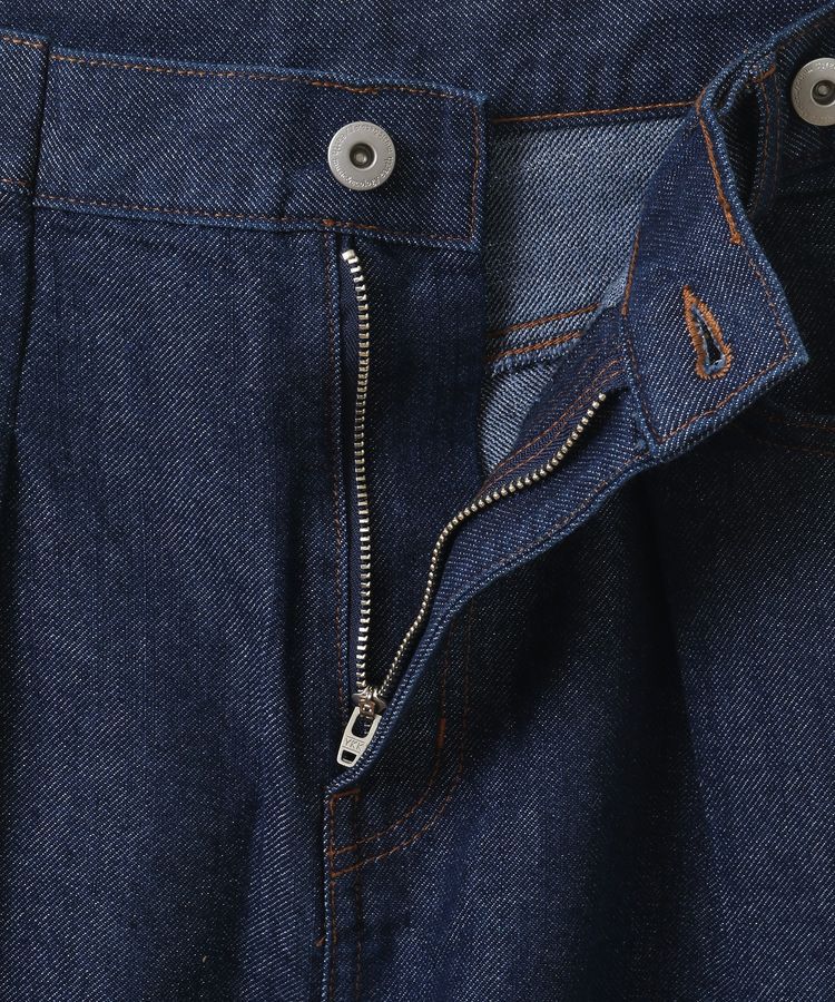 earth music&ecology「ラメデニム タックパンツ」|デニム|